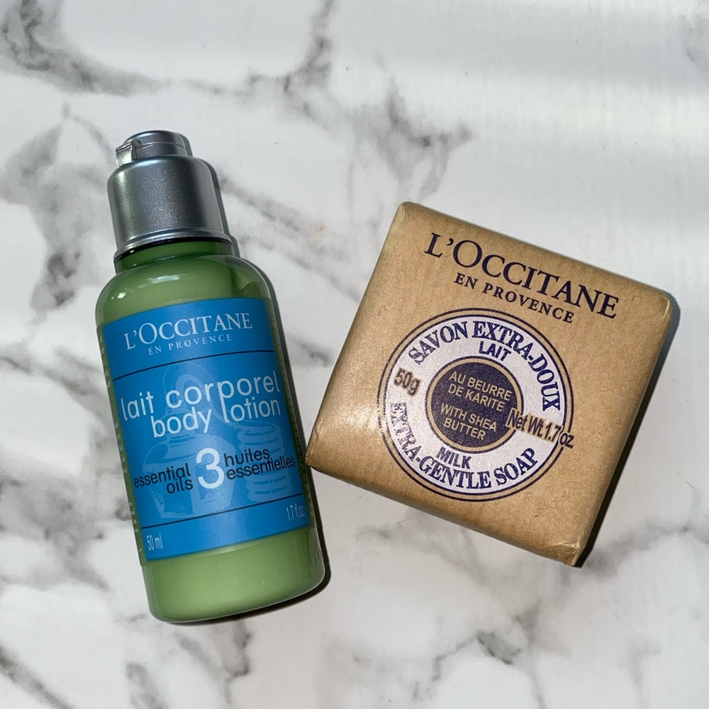 Loccitane Shea Butter Extra Gentle Soap Milk & Body Lotion duo